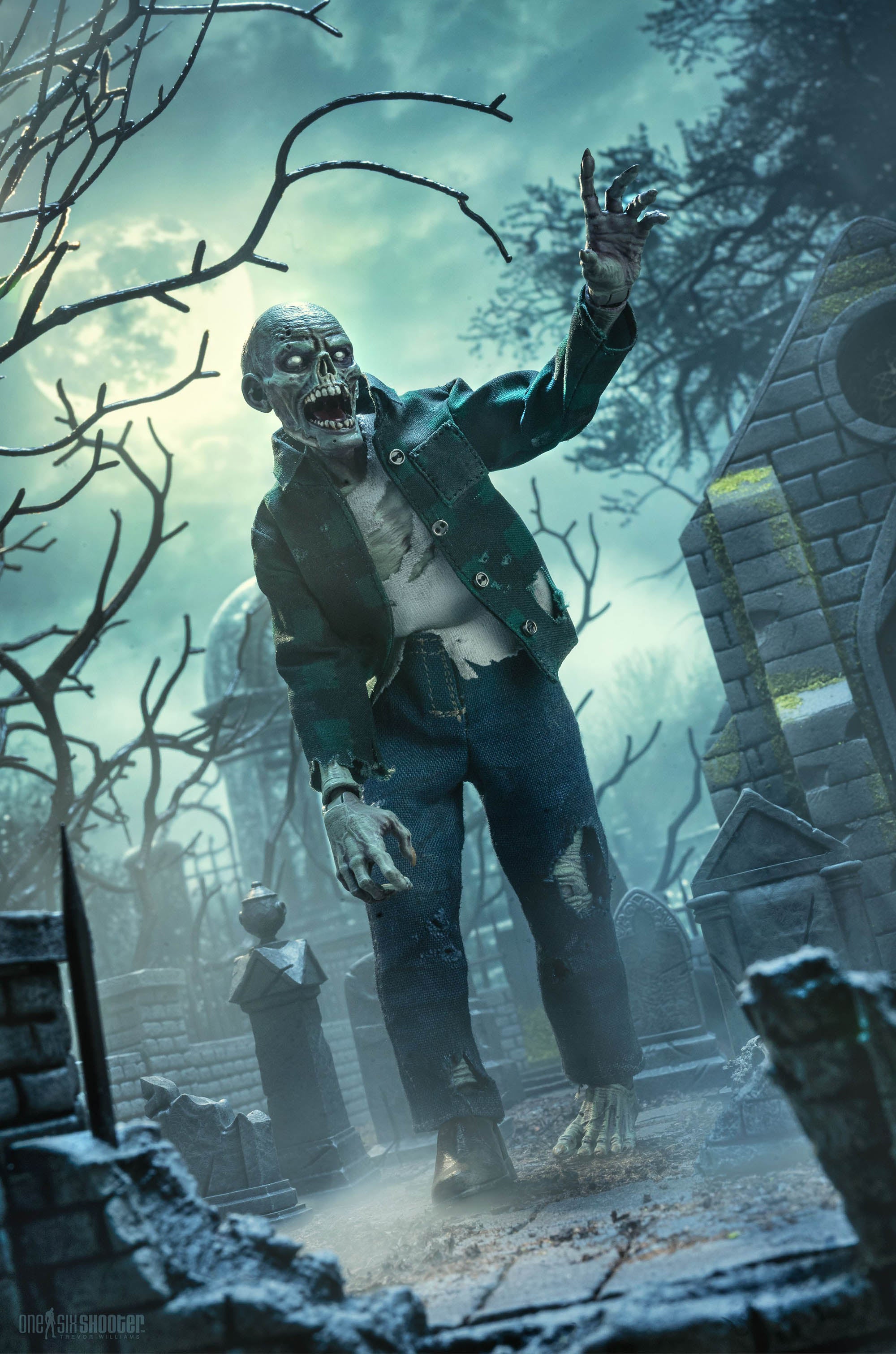Four Horsemen Studios: Graveyard Zombies Male Worker Zombie Action Figure (Preorder)